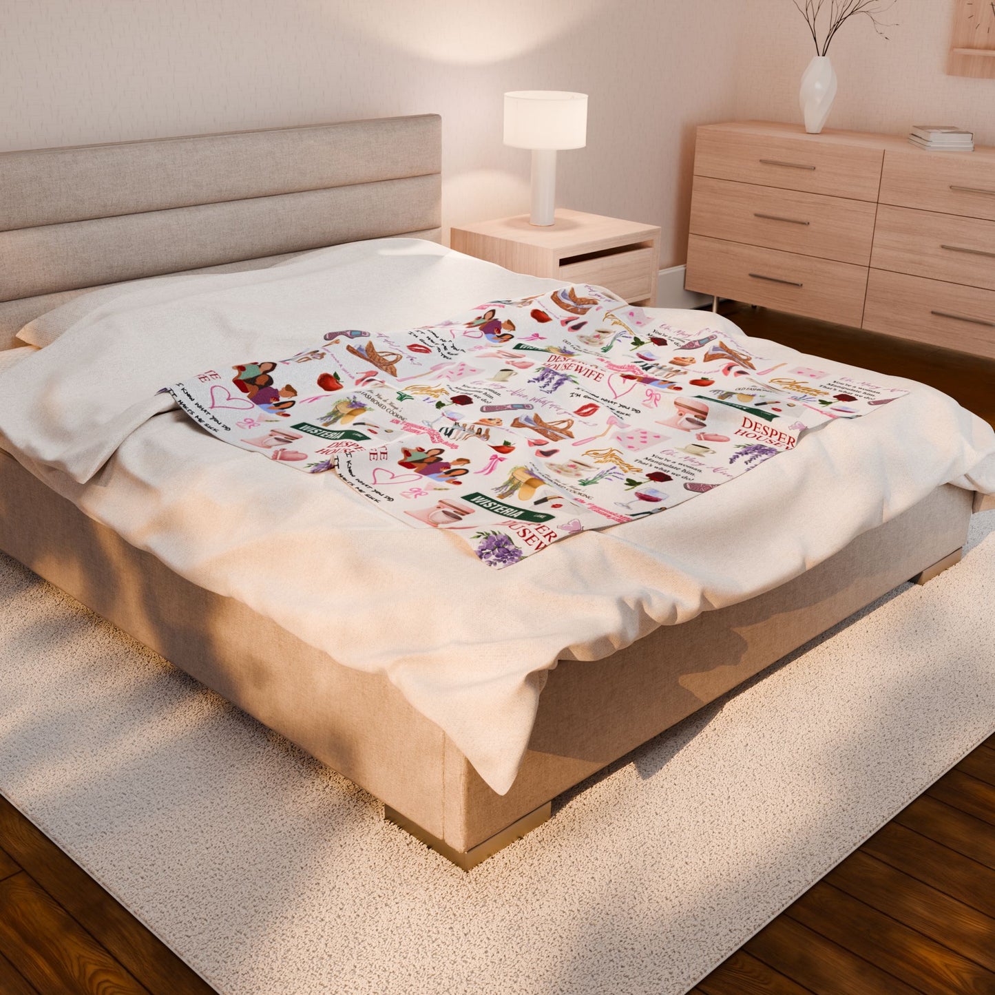 DH Velveteen Plush Blanket | Cozy Comfort for Home, Gift for Her, Stylish Home Decor, Soft Throw Blanket, Relaxing Gift