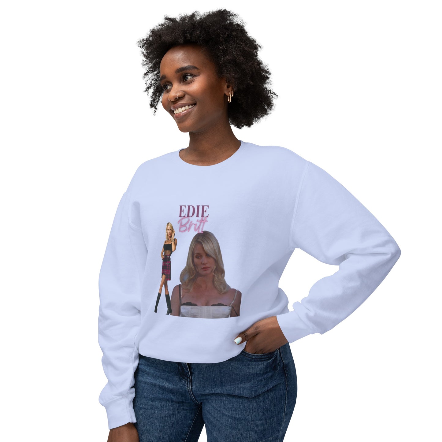 Edie Britt Vintage Style Unisex Lightweight Crewneck Sweatshirt