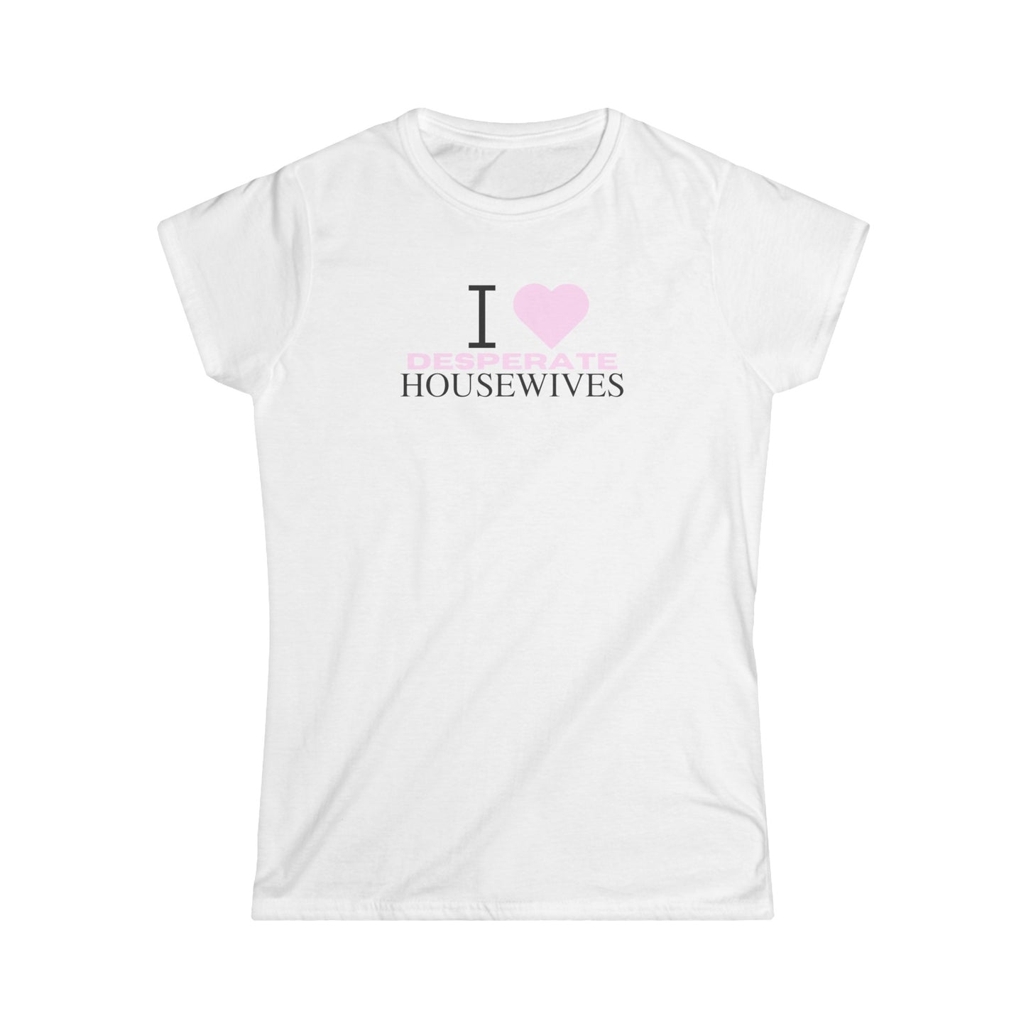 Nicollette Women’s Tee, Black & Baby Pink Text