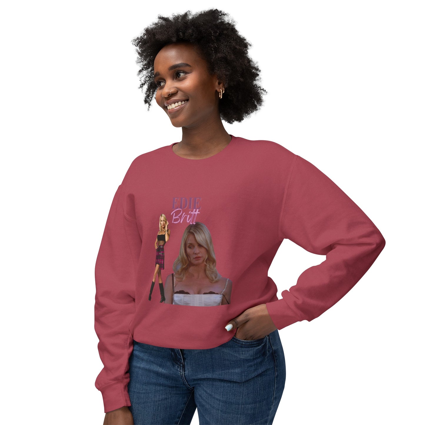 Edie Britt Vintage Style Unisex Lightweight Crewneck Sweatshirt