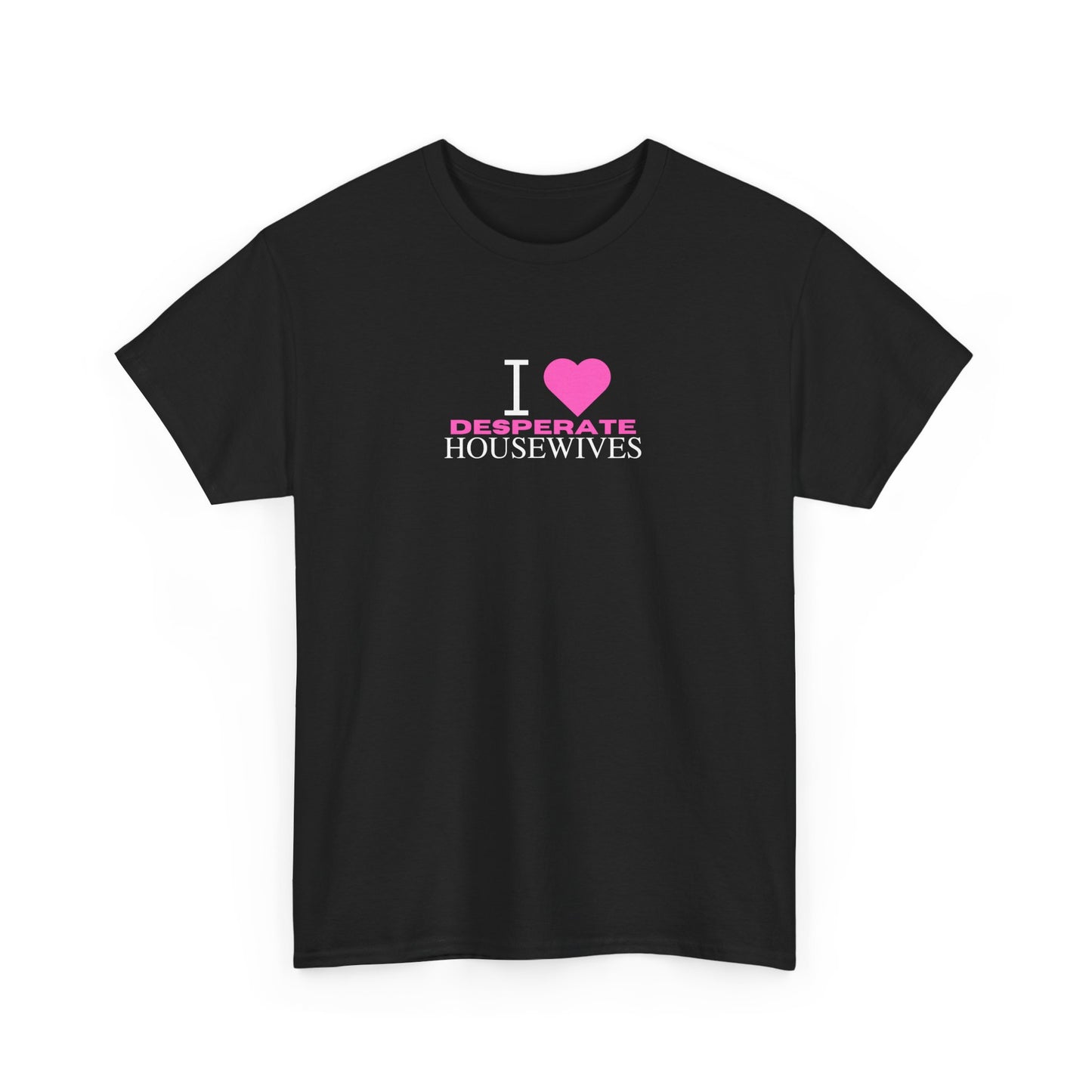 Nicollette Unisex Heavy Cotton Tee, Pink & White Text