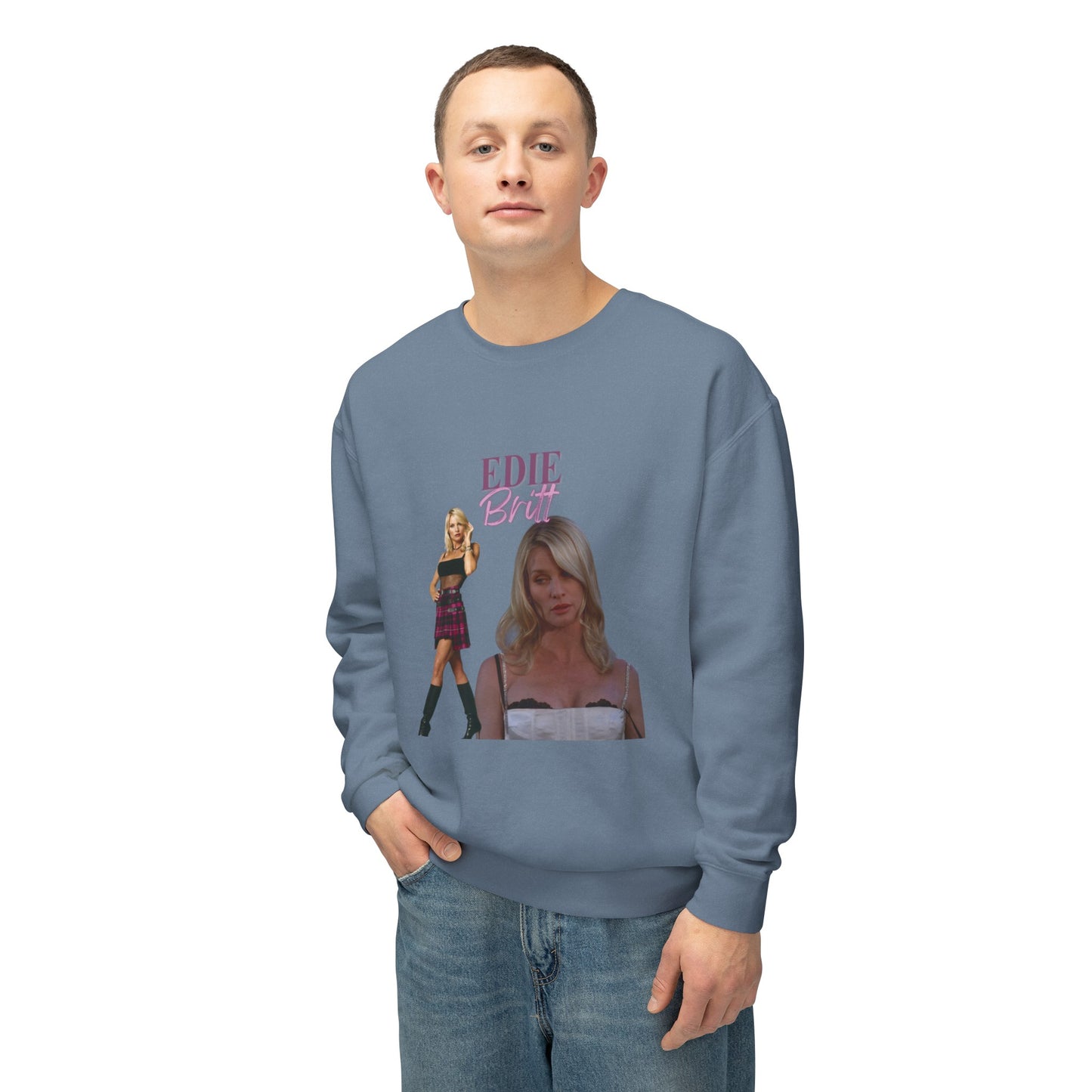 Edie Britt Vintage Style Unisex Lightweight Crewneck Sweatshirt