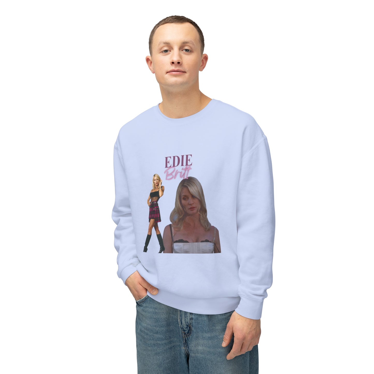 Edie Britt Vintage Style Unisex Lightweight Crewneck Sweatshirt