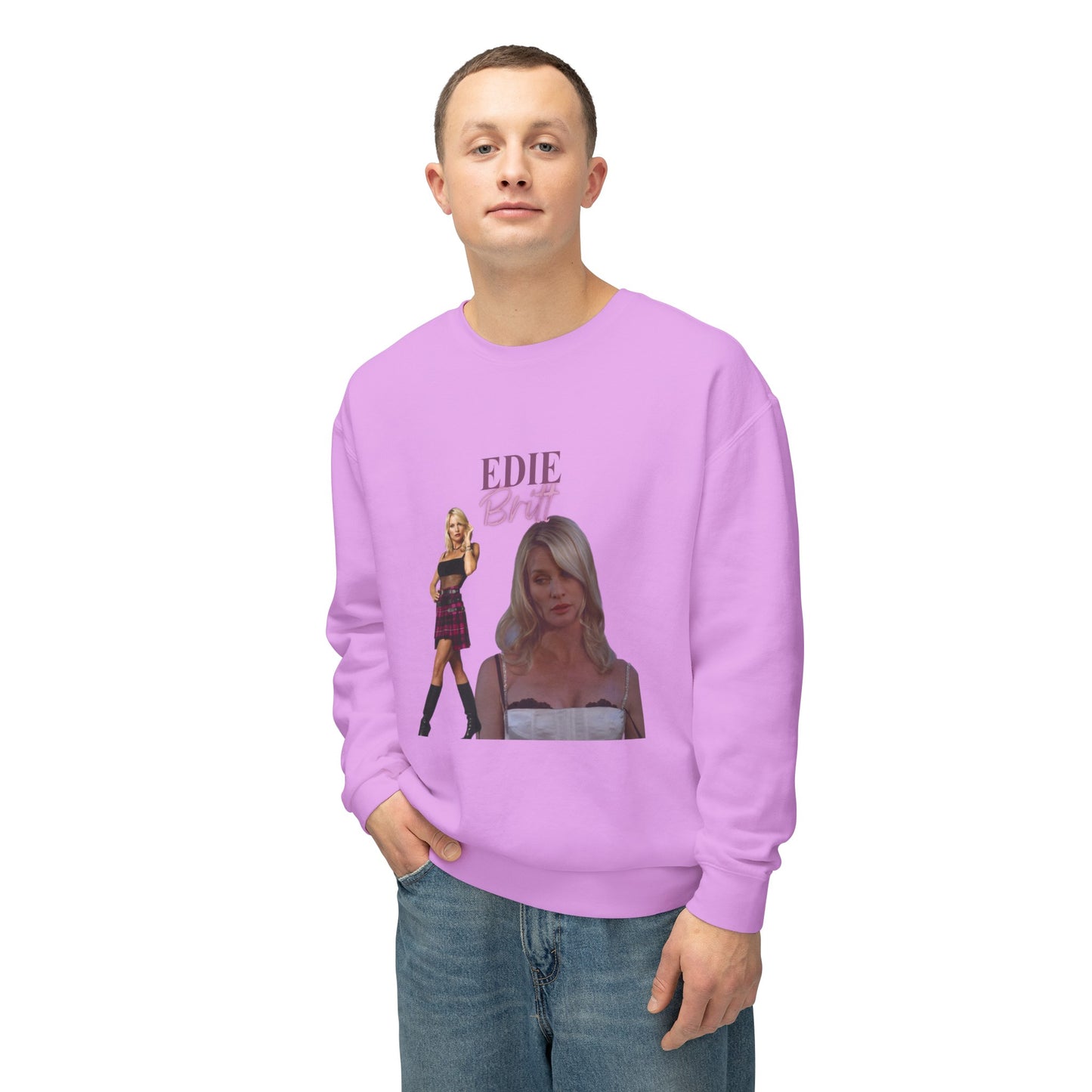 Edie Britt Vintage Style Unisex Lightweight Crewneck Sweatshirt