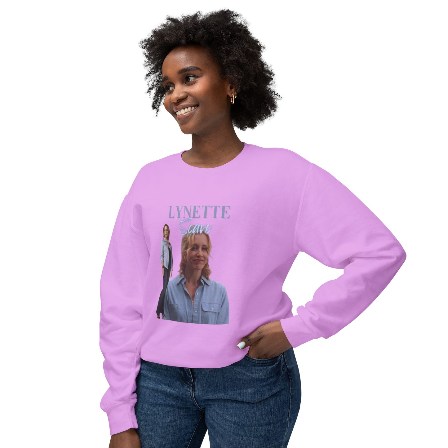 Lynette Scavo Vintage Style Unisex Lightweight Crewneck Sweatshirt