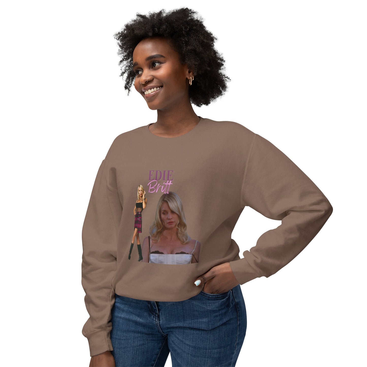 Edie Britt Vintage Style Unisex Lightweight Crewneck Sweatshirt