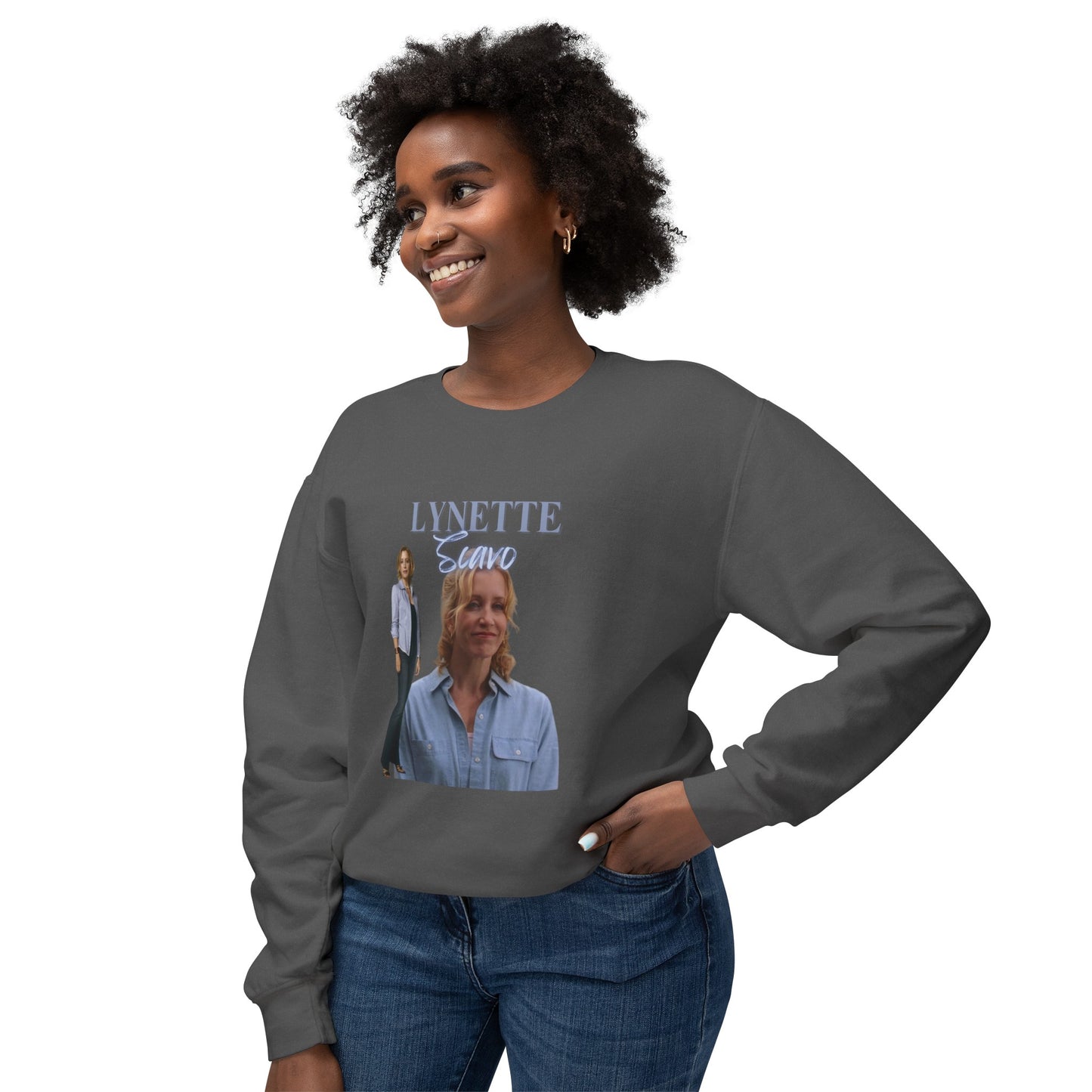 Lynette Scavo Vintage Style Unisex Lightweight Crewneck Sweatshirt