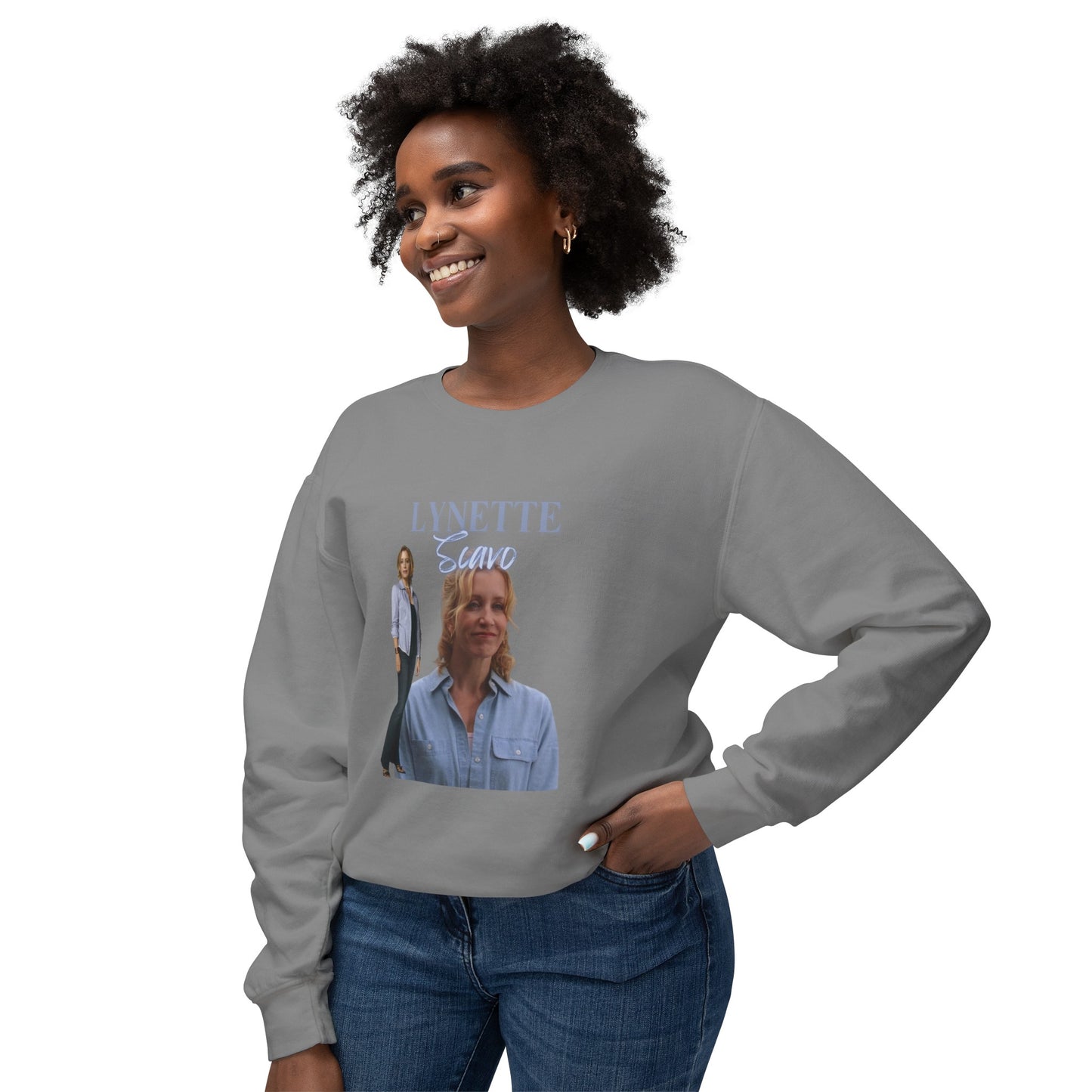 Lynette Scavo Vintage Style Unisex Lightweight Crewneck Sweatshirt