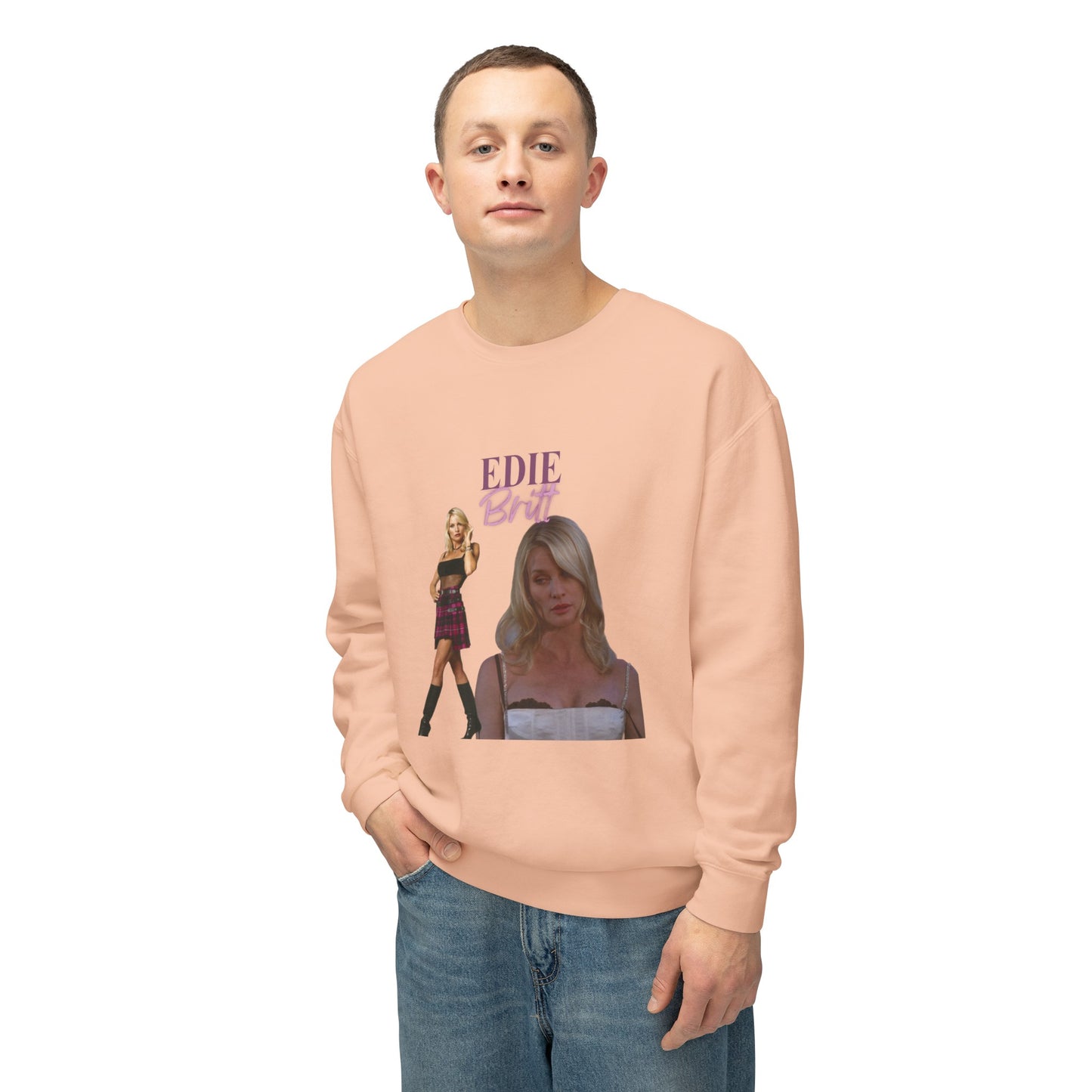 Edie Britt Vintage Style Unisex Lightweight Crewneck Sweatshirt