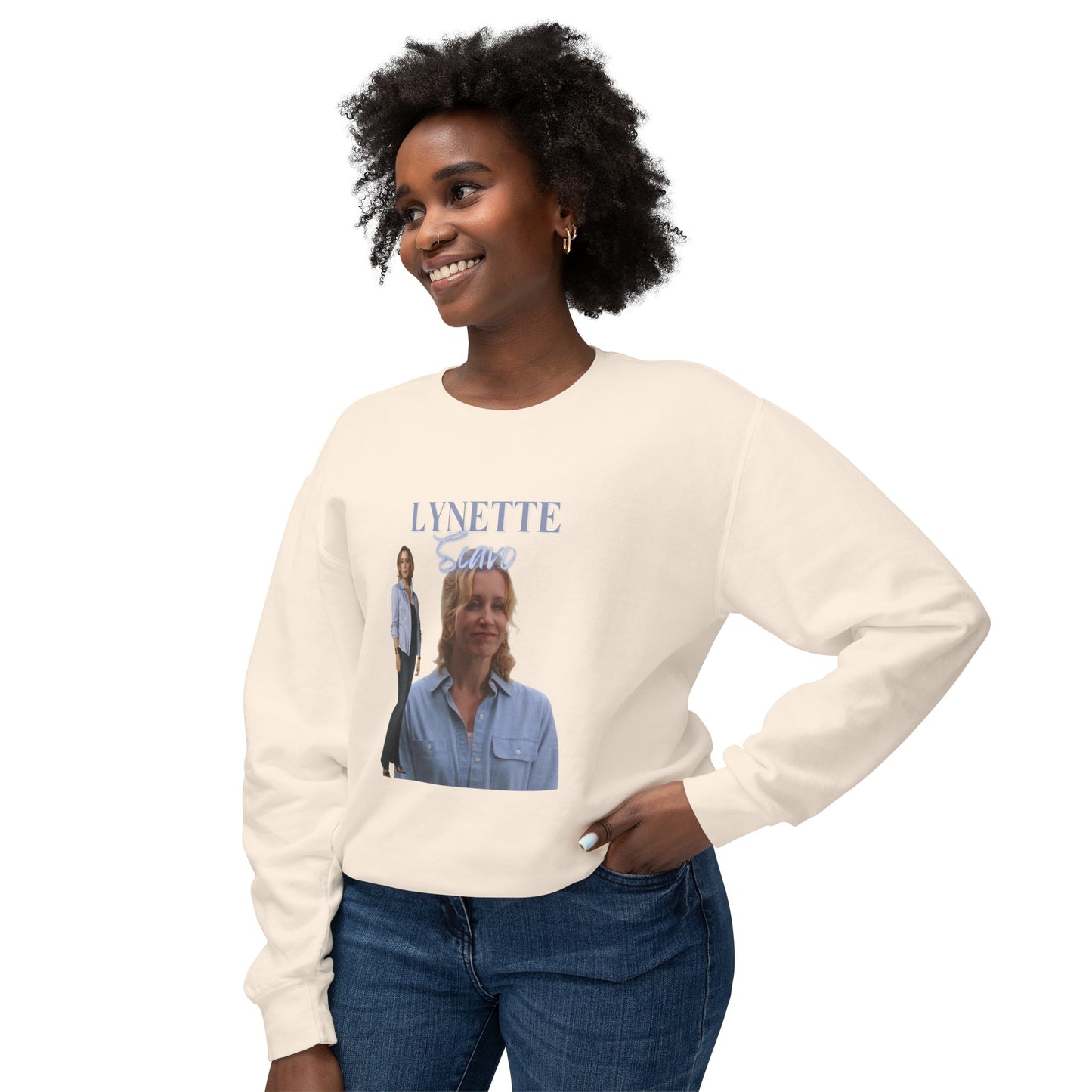 Lynette Scavo Vintage Style Unisex Lightweight Crewneck Sweatshirt