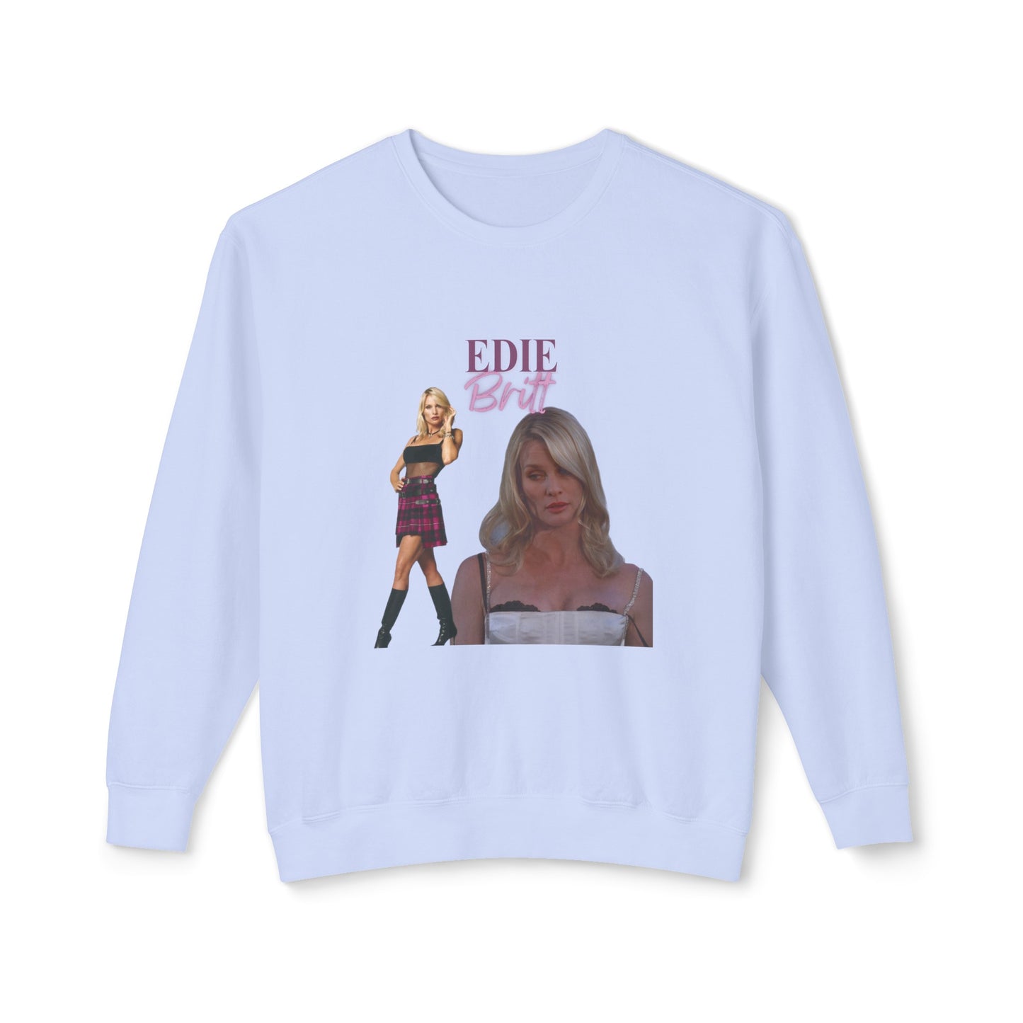 Edie Britt Vintage Style Unisex Lightweight Crewneck Sweatshirt