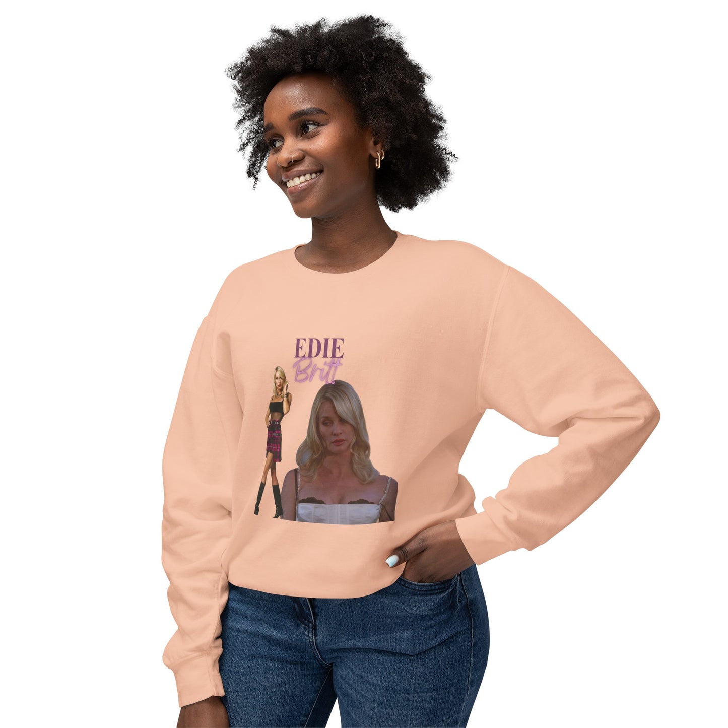 Edie Britt Vintage Style Unisex Lightweight Crewneck Sweatshirt