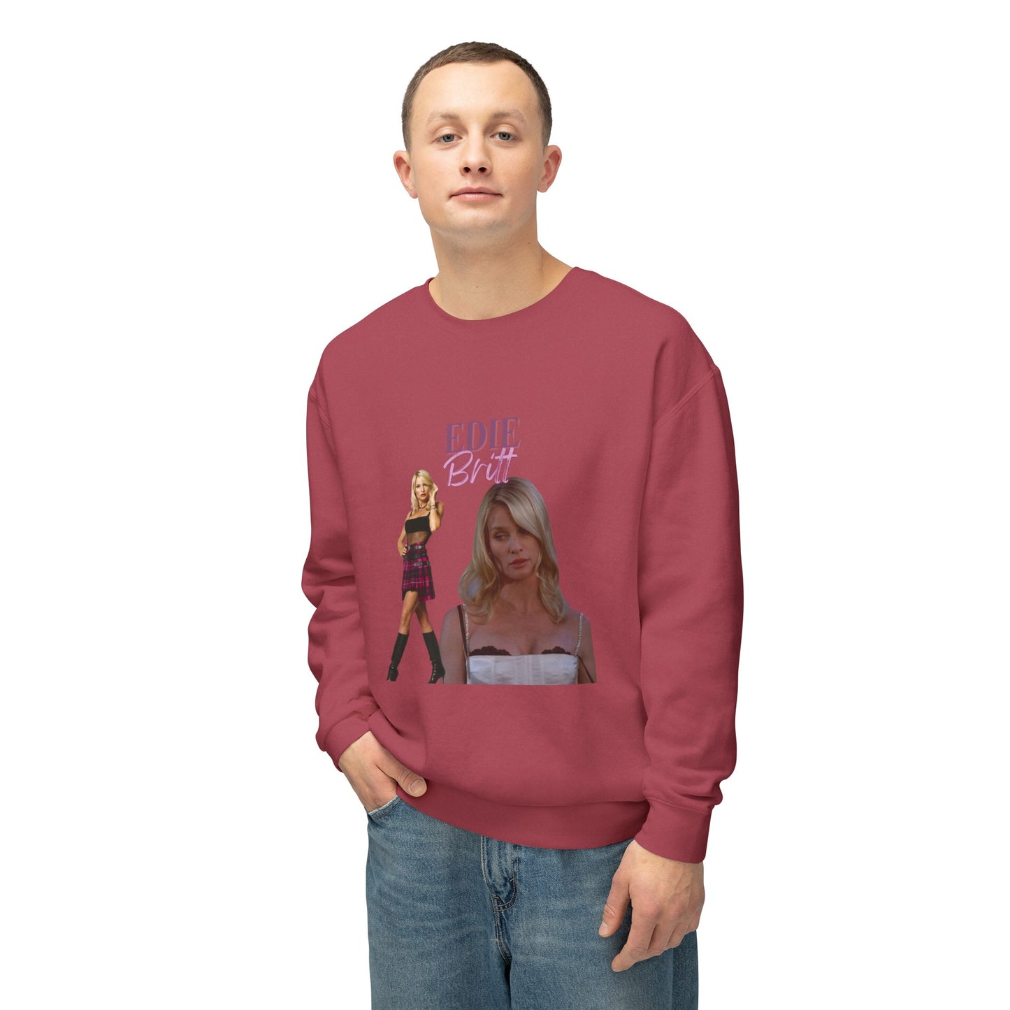 Edie Britt Vintage Style Unisex Lightweight Crewneck Sweatshirt