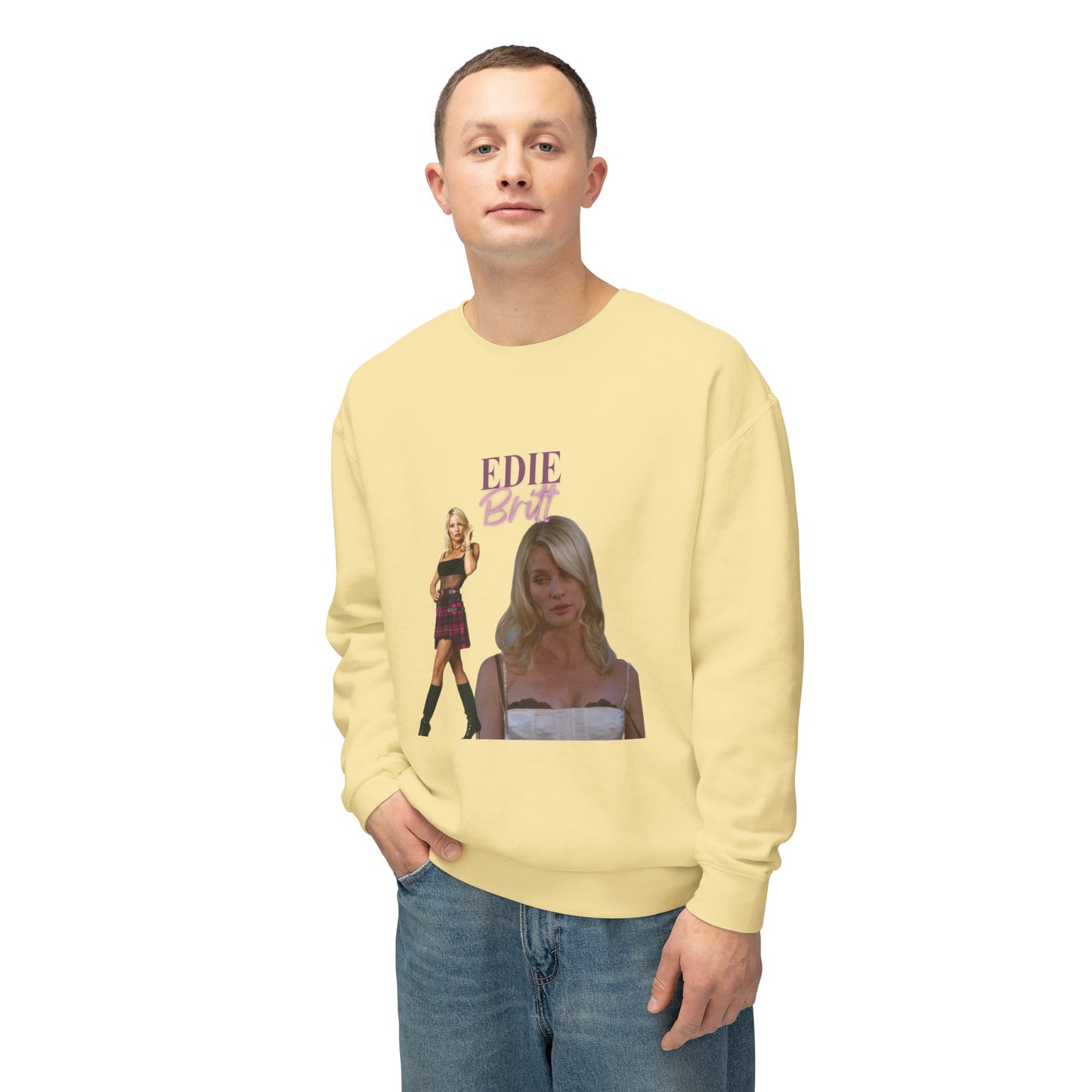 Edie Britt Vintage Style Unisex Lightweight Crewneck Sweatshirt