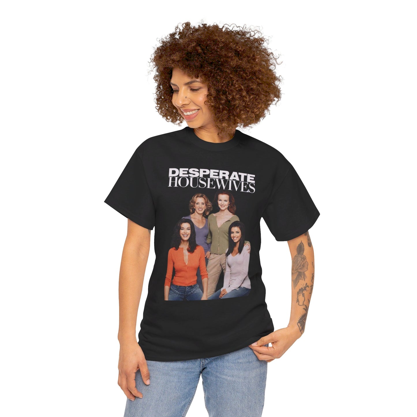 Desperate Housewives White Logo Unisex Heavy Cotton Tee