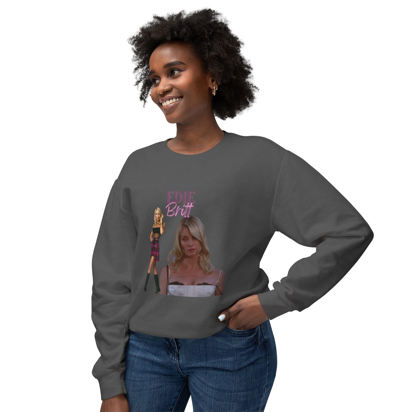 Edie Britt Vintage Style Unisex Lightweight Crewneck Sweatshirt