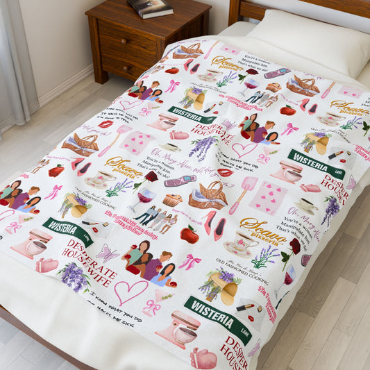 DH Velveteen Plush Blanket | Cozy Comfort for Home, Gift for Her, Stylish Home Decor, Soft Throw Blanket, Relaxing Gift