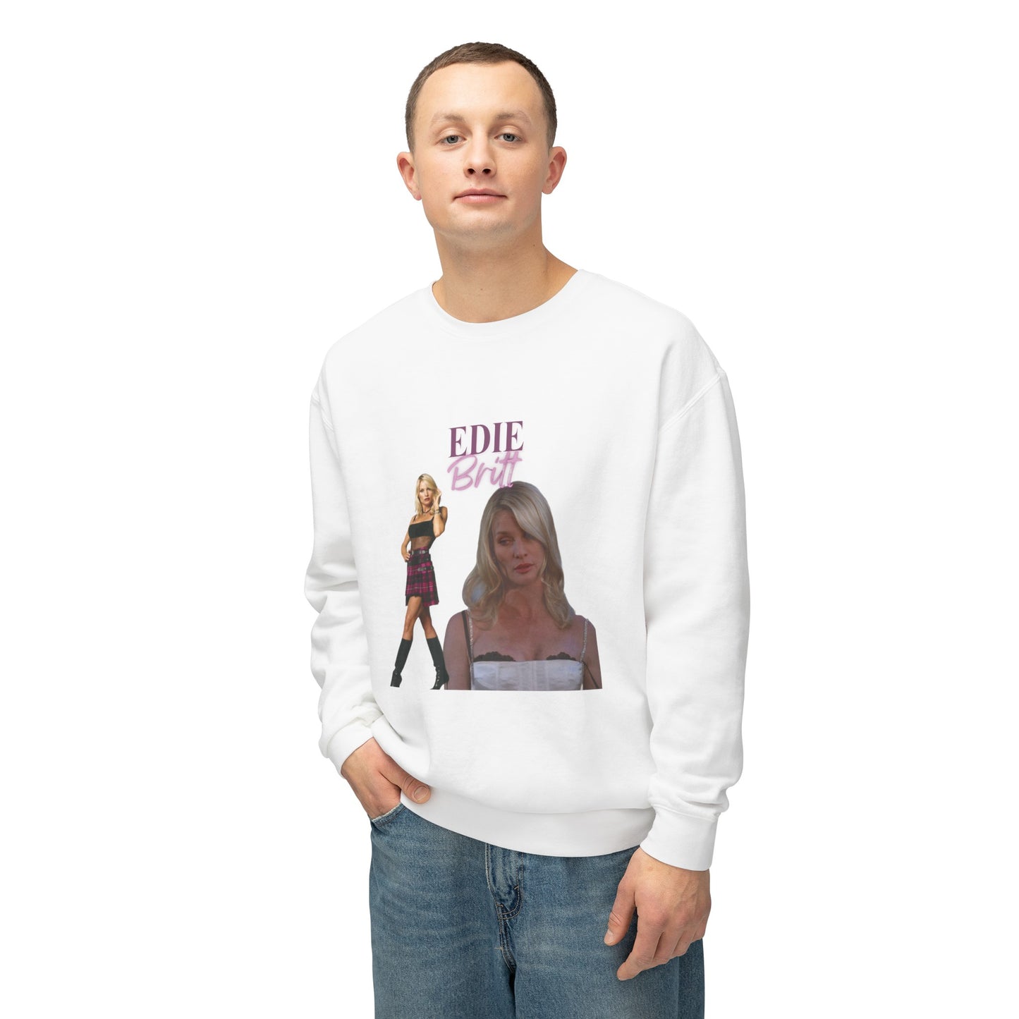 Edie Britt Vintage Style Unisex Lightweight Crewneck Sweatshirt