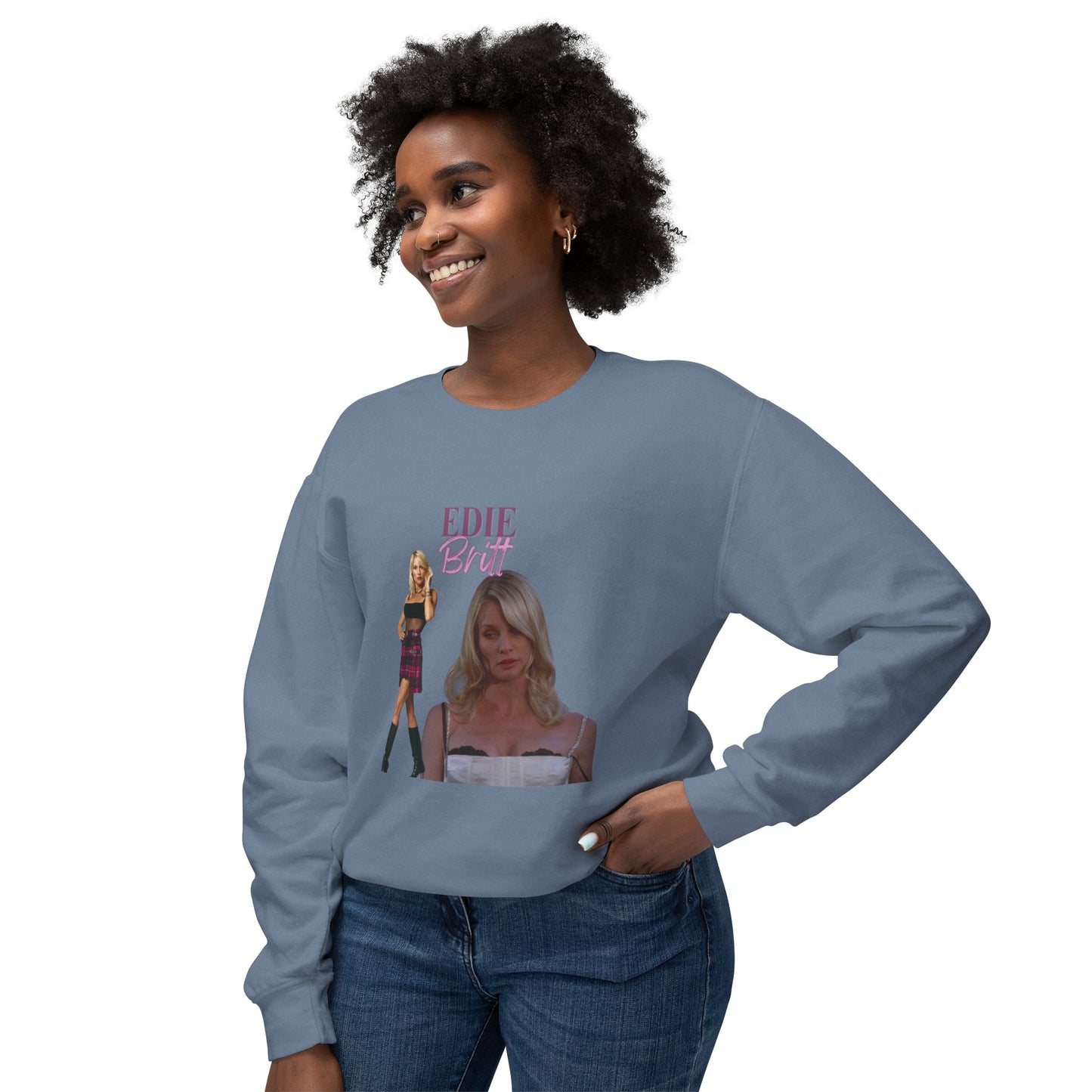 Edie Britt Vintage Style Unisex Lightweight Crewneck Sweatshirt