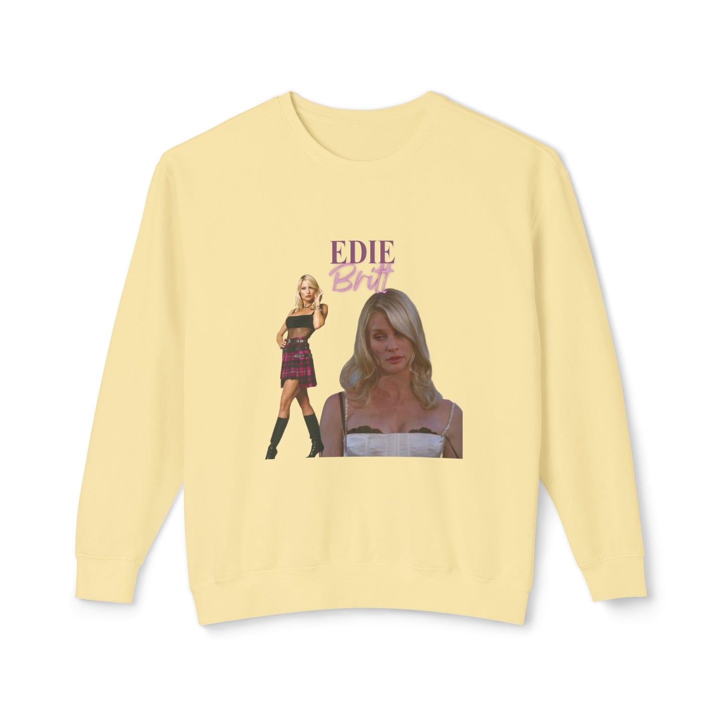 Edie Britt Vintage Style Unisex Lightweight Crewneck Sweatshirt