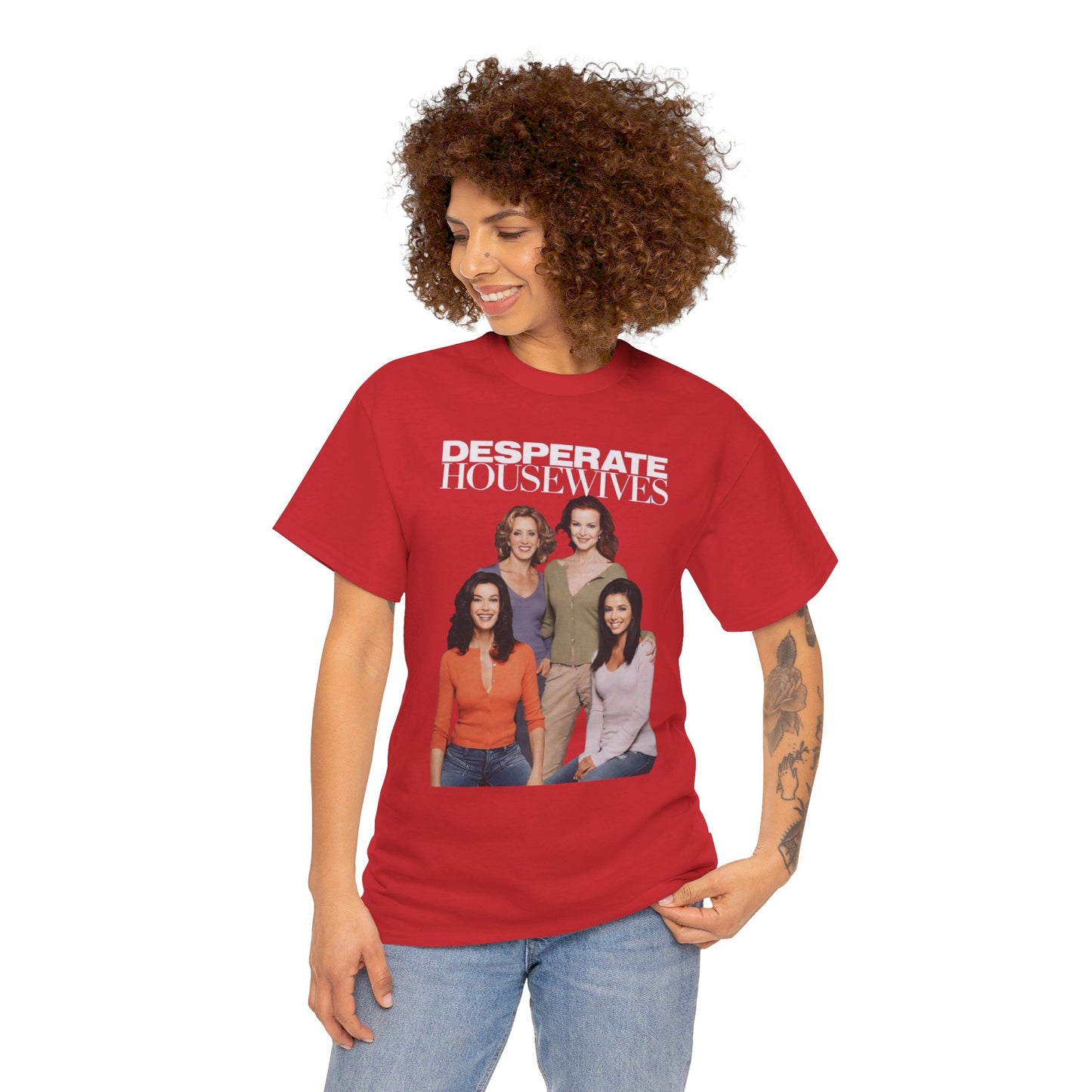 Desperate Housewives White Logo Unisex Heavy Cotton Tee