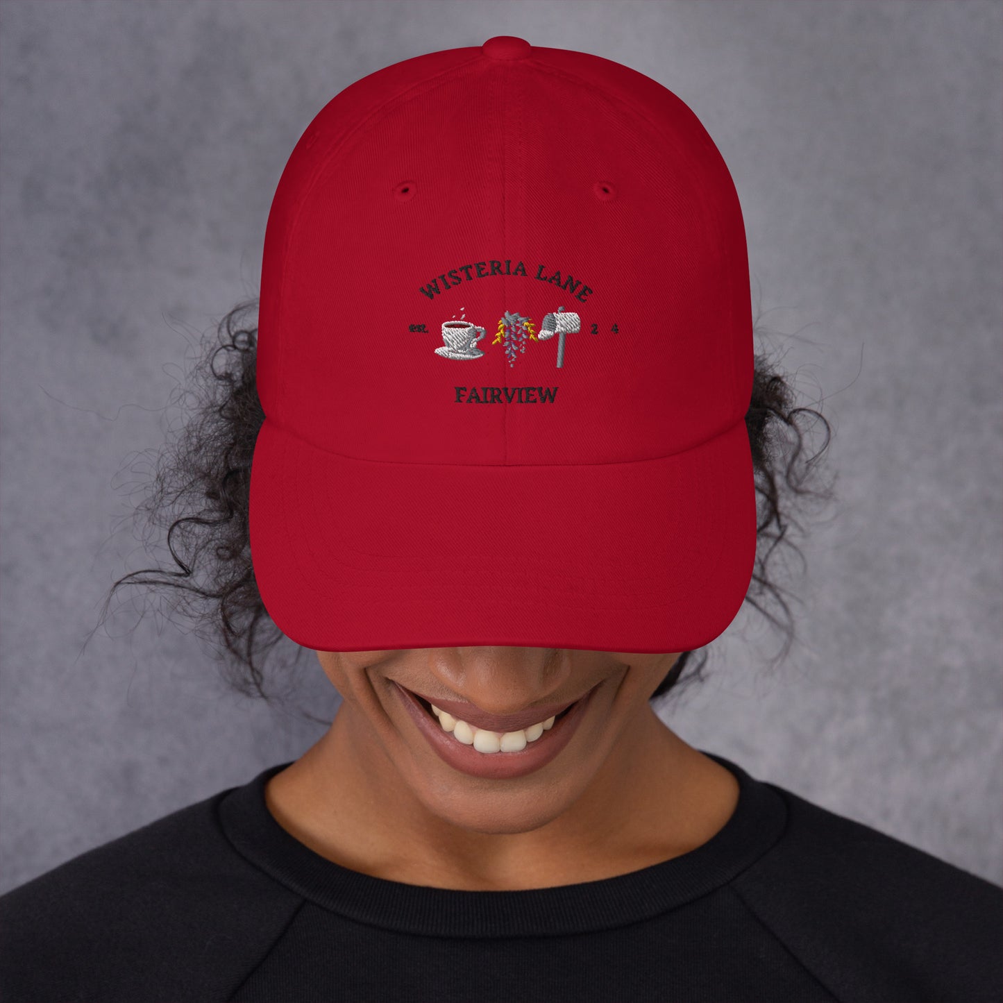 Embroidered Wisteria Lane dad hat