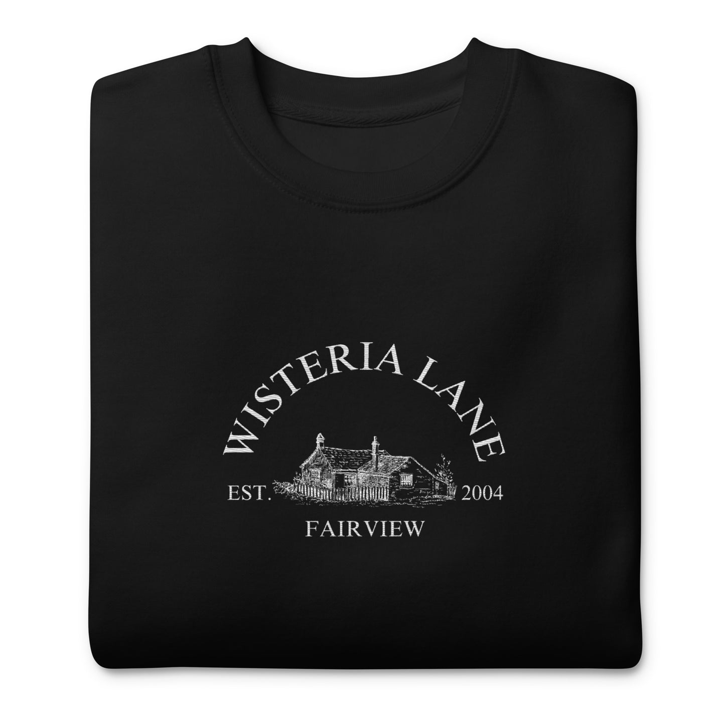 Embroidered Wisteria Lane Unisex Premium Sweatshirt