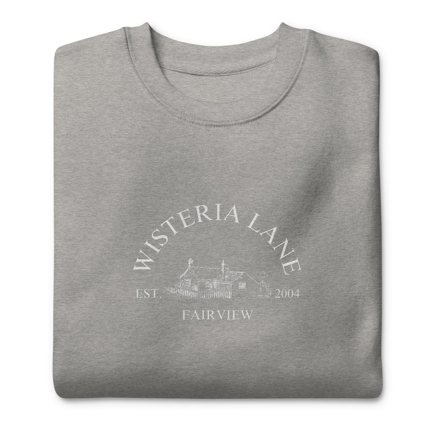 Embroidered Wisteria Lane Unisex Premium Sweatshirt