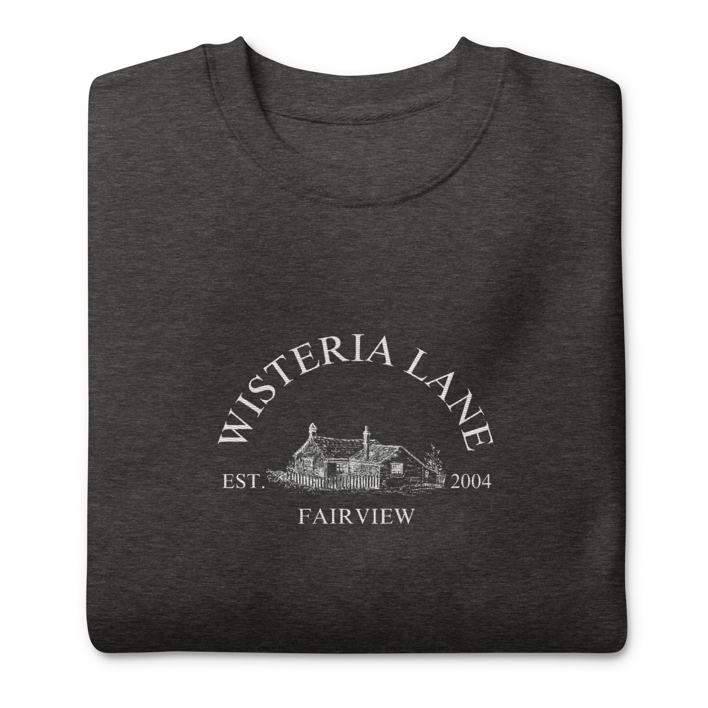 Embroidered Wisteria Lane Unisex Premium Sweatshirt