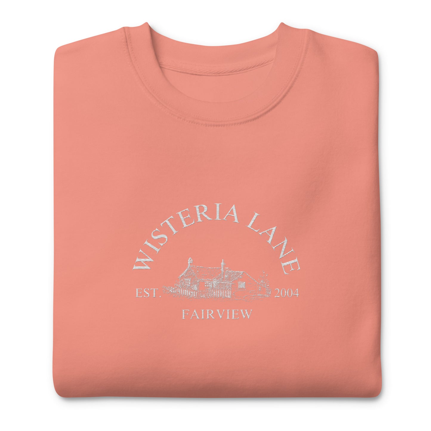 Embroidered Wisteria Lane Unisex Premium Sweatshirt