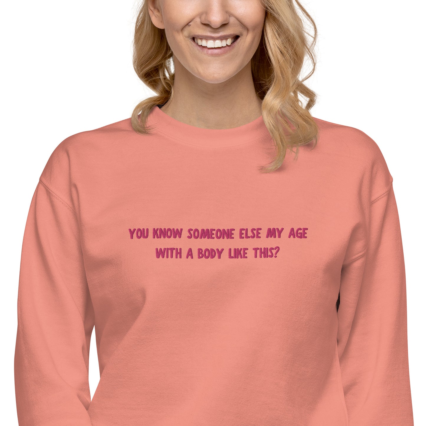 Embroidered Edie Quote Unisex Premium Sweatshirt