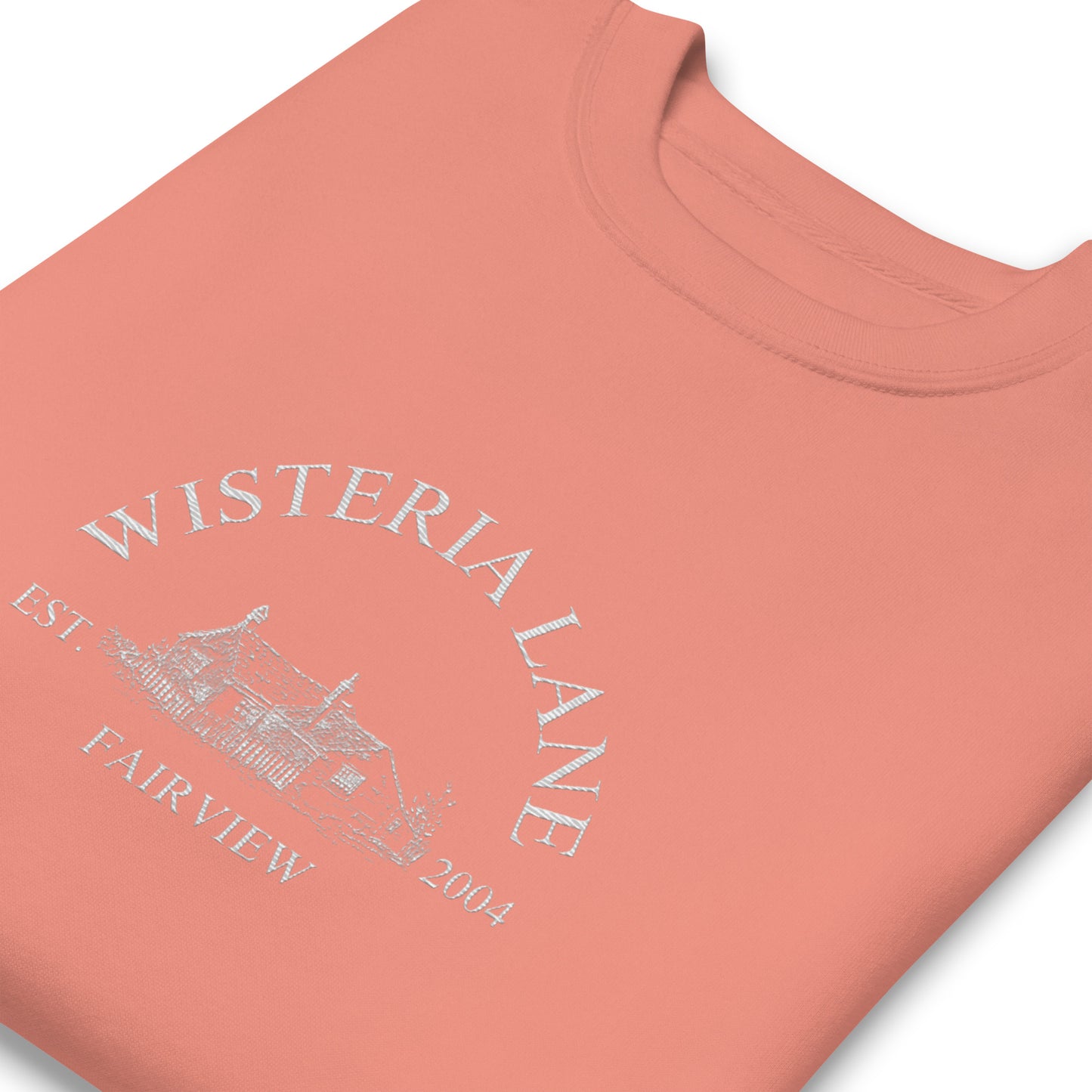 Embroidered Wisteria Lane Unisex Premium Sweatshirt