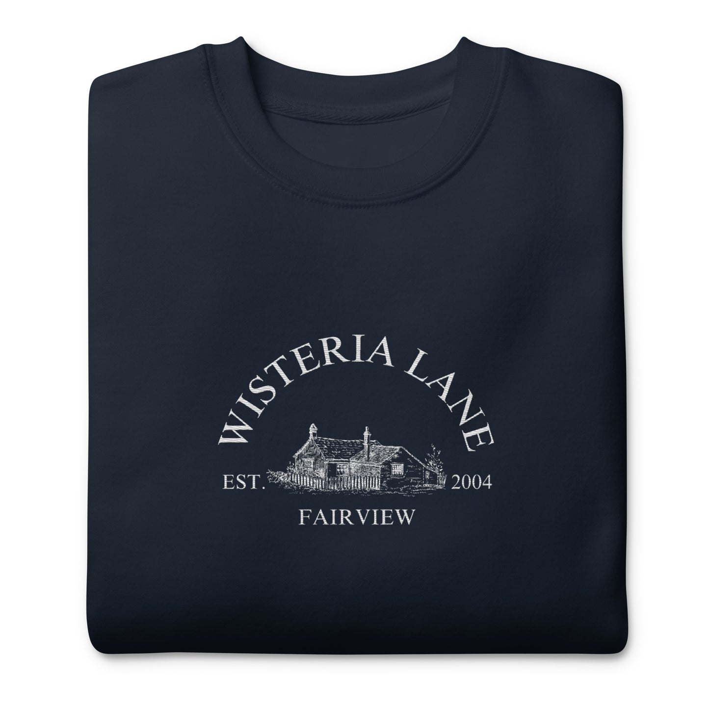 Embroidered Wisteria Lane Unisex Premium Sweatshirt